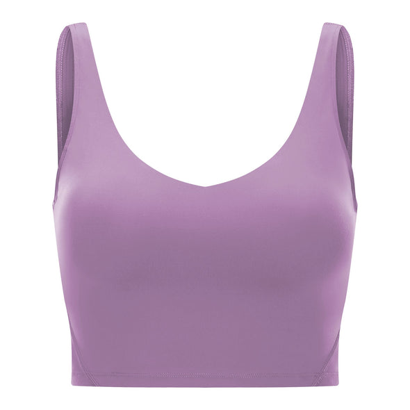 Scoop Neck Sport Bra in Lavender Purple