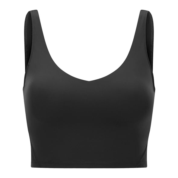 Scoop Neck Sport Bra in Black