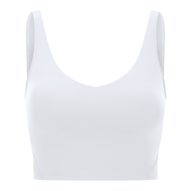 Scoop Neck Sport bra in White