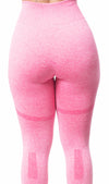 Open Knit Leggings in Hyper Pink