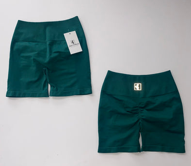 Seamless Shorts in Emerald Green