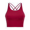 Long Line Sports Bra in Ruby Red