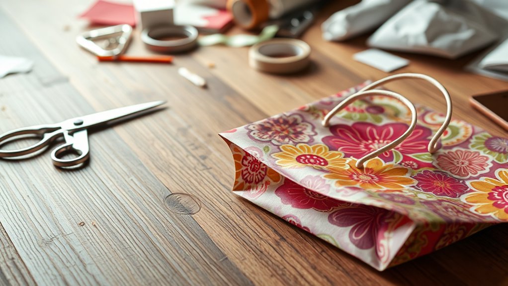 create a wrapping paper bag
