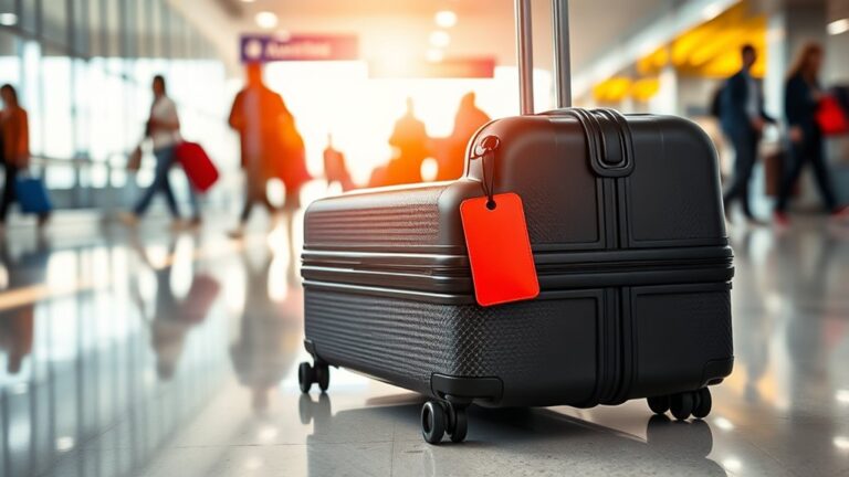 luggage stored in cargo