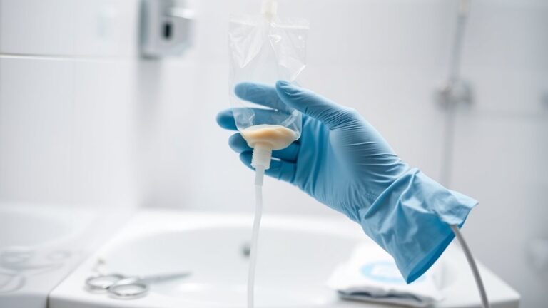 safe catheter bag emptying